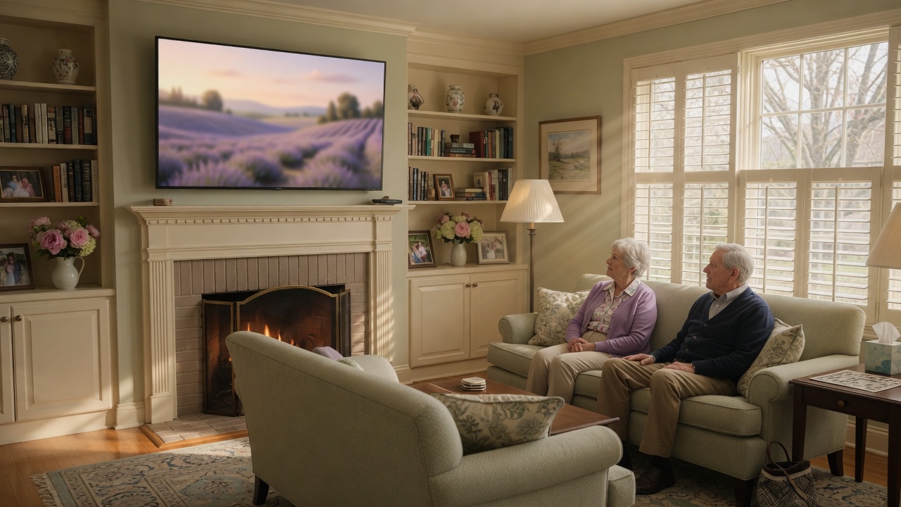 Senior living common lounge